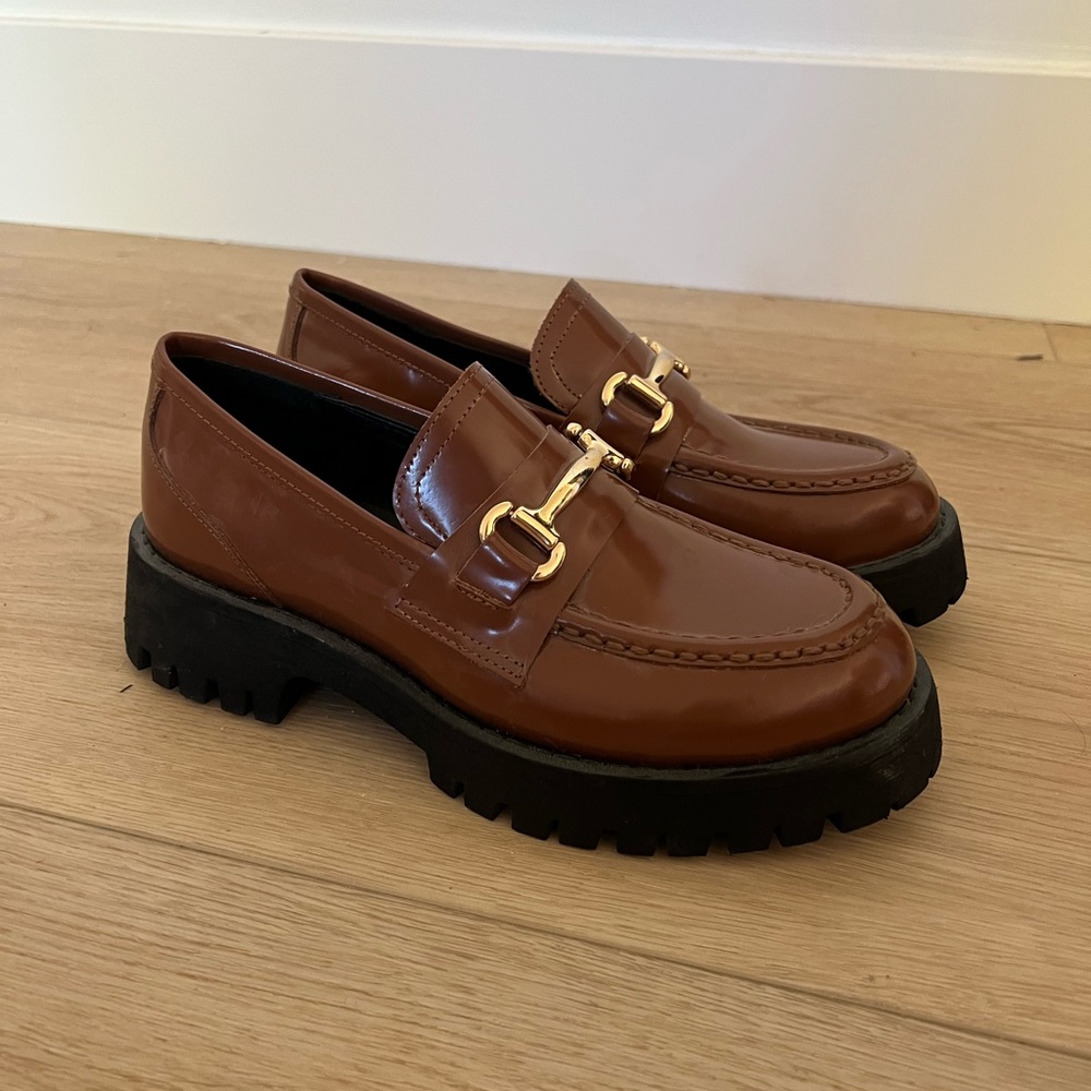 steve madden brown loafers